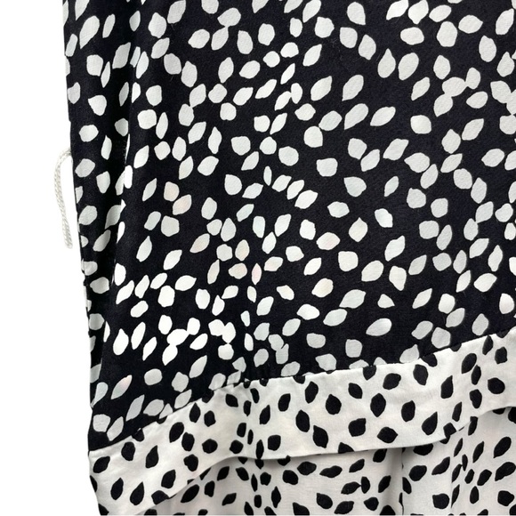 Vintage Navy and White Reverse Printed Drop Waist Short Sleeve Midi Dress - Picture 6 of 6